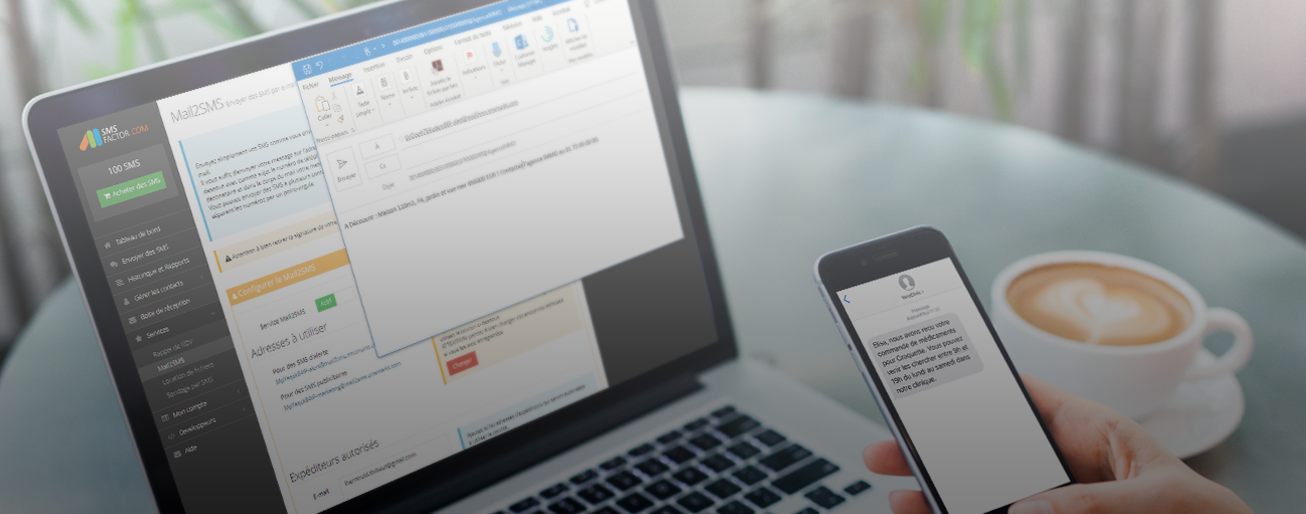 comment transmettre un sms par mail